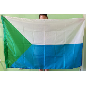 Флаг Хабаровского края (90x135 см., полиэфирный шелк, сублимационная печать, прошит по периметру, карман слева)