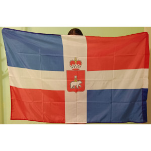 Флаг Пермского края (90x135 см., полиэфирный шелк, сублимационная печать, прошит по периметру, карман слева)
