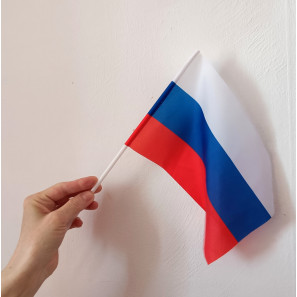 Флажок России (флаг РФ) на палочке (размер 15x22 см)
