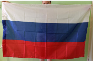 Флаг России (90x135 см., полиэфирный шелк, сублимационная печать, прошит по периметру, карман слева)