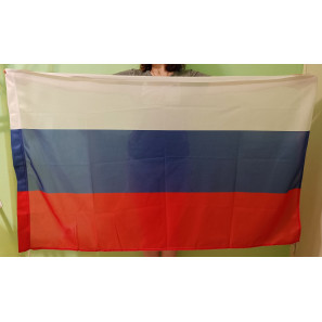 Флаг России (90x135 см., флажная сетка, прямая печать, прошит по периметру, карман слева)