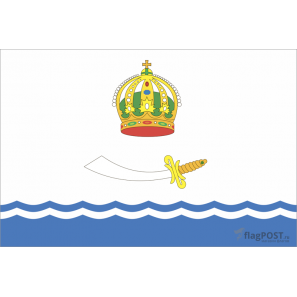 флаг города Астрахань (15x22 см., полиэфирный шелк, сублимационная печать, карман слева)