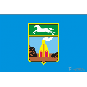 флаг города Барнаул (15x22 см., полиэфирный шелк, сублимационная печать, карман слева)