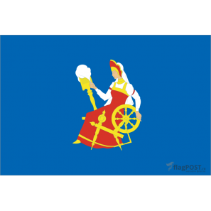 флаг города Иваново (15x22 см., полиэфирный шелк, сублимационная печать, карман слева)