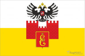 флаг города Краснодар (100x150 см., полиэфирный шелк, сублимационная печать, прошит по периметру, карман слева)