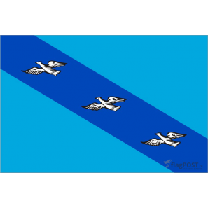 флаг города Курск (15x22 см., полиэфирный шелк, сублимационная печать, карман слева)