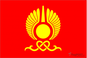 флаг города Кызыл (100x150 см., полиэфирный шелк, сублимационная печать, прошит по периметру, карман слева)