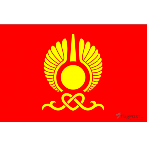 флаг города Кызыл (15x22 см., полиэфирный шелк, сублимационная печать, карман слева)