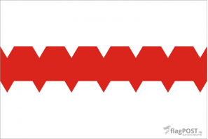 Флаг города Омск (100x150 см., полиэфирный шелк, прямая печать, прошит по периметру, карман слева)