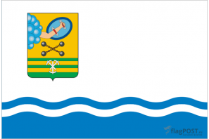 флаг города Петропавловск-Камчатский (100x150 см., полиэфирный шелк, сублимационная печать, прошит по периметру, карман слева)