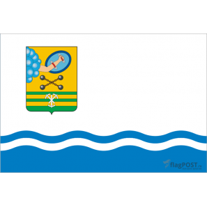 флаг города Петропавловск-Камчатский (15x22 см., полиэфирный шелк, сублимационная печать, карман слева)