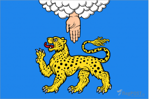 флаг города Псков (100x150 см., полиэфирный шелк, сублимационная печать, прошит по периметру, карман слева)