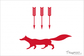 флаг города Саранск (100x150 см., полиэфирный шелк, сублимационная печать, прошит по периметру, карман слева)