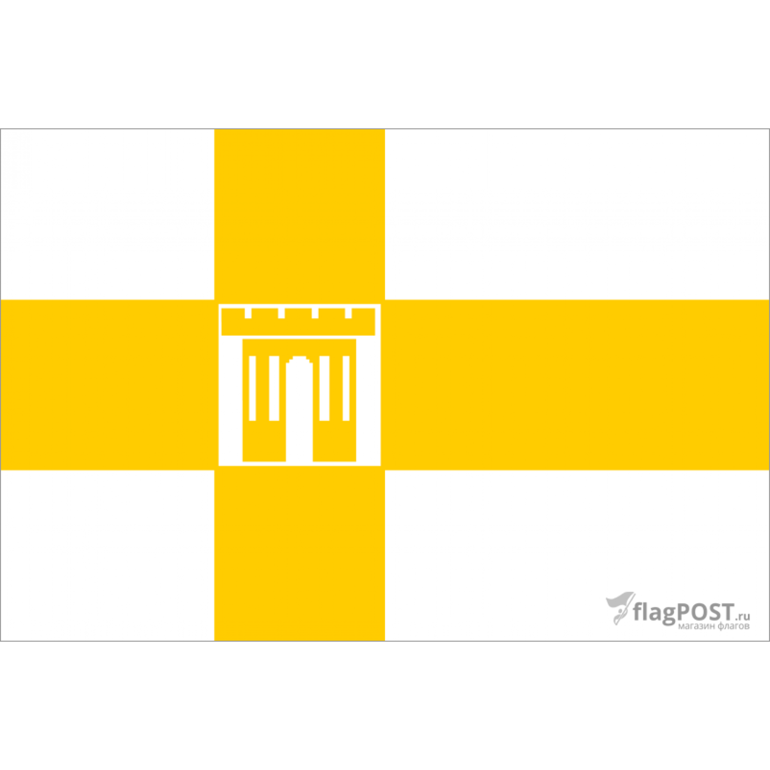 флаг города Ставрополь (70x105 см., флажная сетка, прямая печать, прошит по периметру, карман слева)