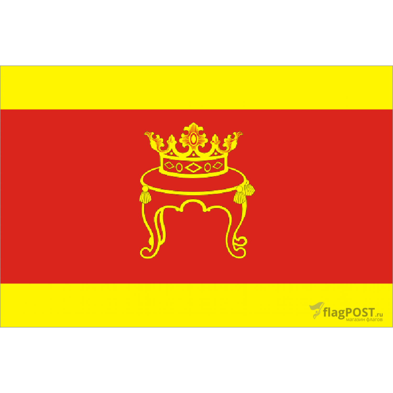 флаг города Тверь (70x105 см., флажная сетка, прямая печать, прошит по периметру, карман слева)