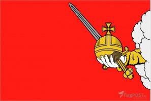 флаг города Вологда (100x150 см., полиэфирный шелк, сублимационная печать, прошит по периметру, карман слева)