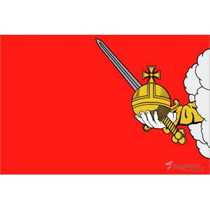 флаг города Вологда (15x22 см., полиэфирный шелк, сублимационная печать, карман слева)