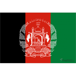 Флаг страны Афганистан (15x22 см., полиэфирный шелк, сублимационная печать, карман слева)