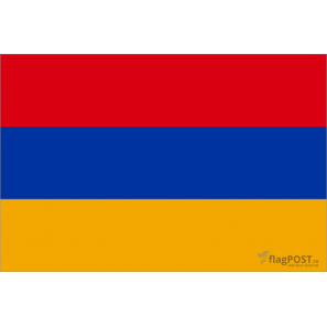 Флаг страны Армения (15x22 см., полиэфирный шелк, сублимационная печать, карман слева)