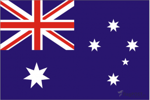Флаг страны Австралия (100x150 см., полиэфирный шелк, прямая печать, прошит по периметру, карман слева)