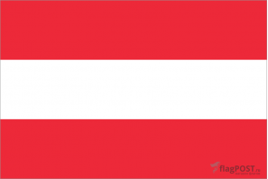Флаг страны Австрия (100x150 см., полиэфирный шелк, прямая печать, прошит по периметру, карман слева)