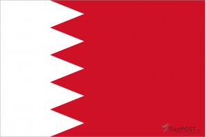 Флаг страны Бахрейн (100x150 см., полиэфирный шелк, прямая печать, прошит по периметру, карман слева)