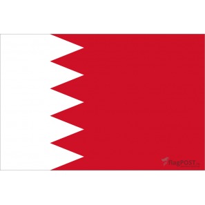 Флаг страны Бахрейн (15x22 см., полиэфирный шелк, сублимационная печать, карман слева)