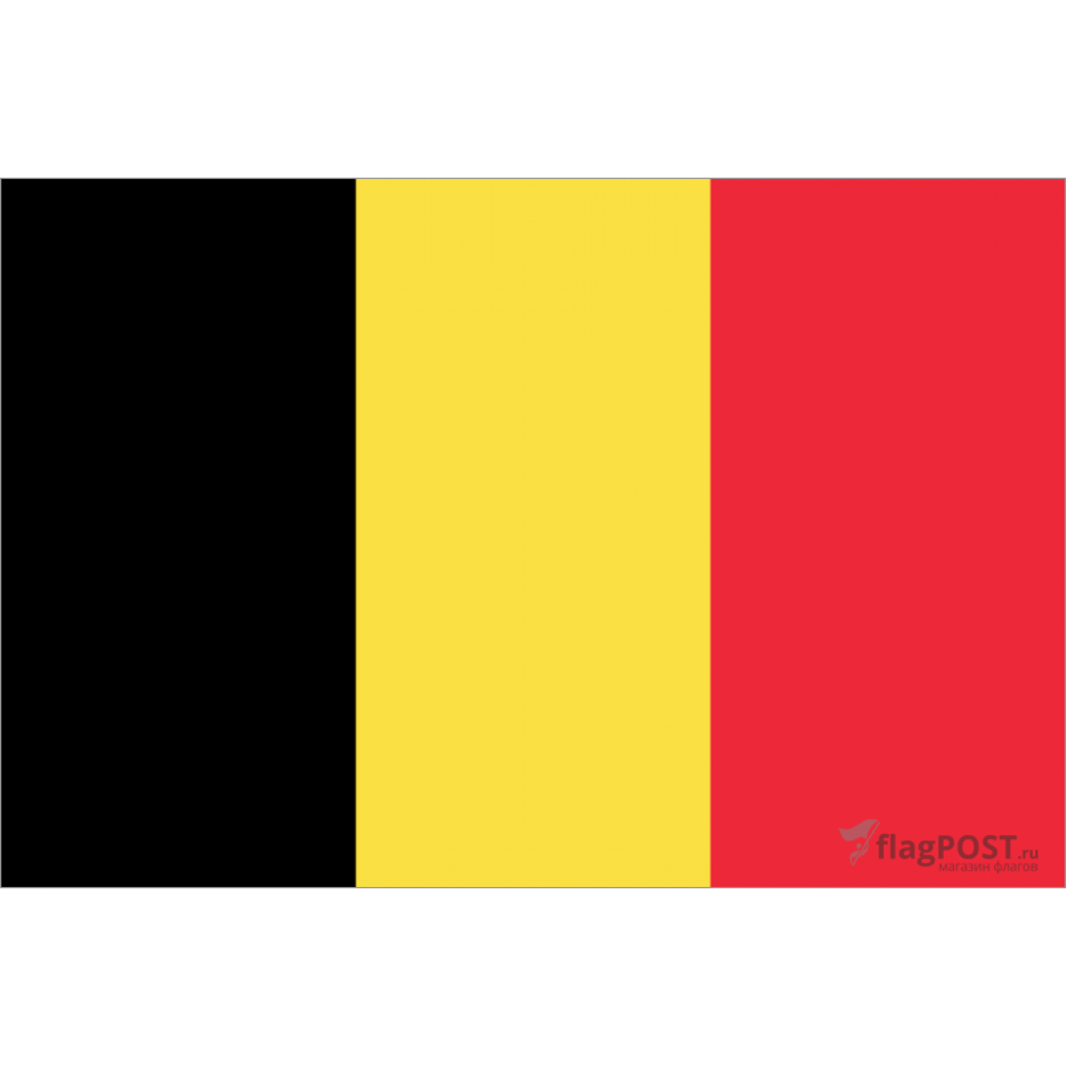 Флаг страны Бельгия (70x105 см., полиэфирный шелк, сублимационная печать, прошит по периметру, карман слева)