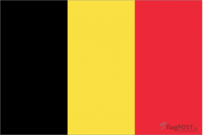 Флаг страны Бельгия (100x150 см., полиэфирный шелк, прямая печать, прошит по периметру, карман слева)