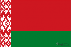 Флаг страны Белоруссия (100x150 см., полиэфирный шелк, сублимационная печать, прошит по периметру, карман слева)