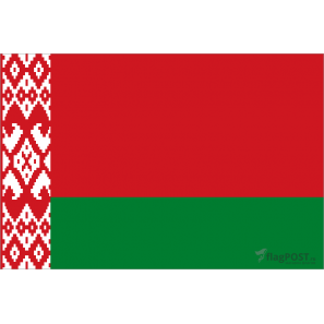 Флаг страны Белоруссия (15x22 см., полиэфирный шелк, сублимационная печать, карман слева)