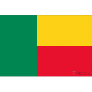 Флаг страны Бенин (15x22 см., полиэфирный шелк, сублимационная печать, карман слева)