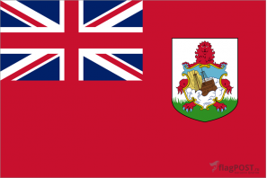 Флаг Бермудских островов (100x150 см., полиэфирный шелк, прямая печать, прошит по периметру, карман слева)