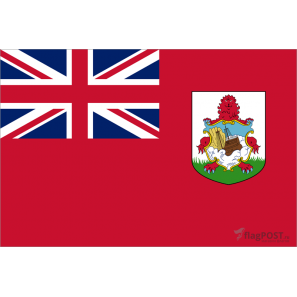 Флаг Бермудских островов (15x22 см., полиэфирный шелк, сублимационная печать, карман слева)