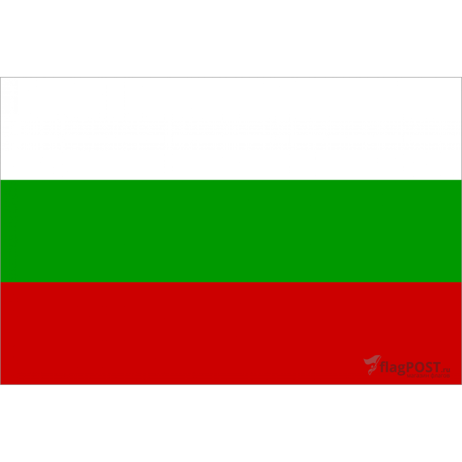 Флаг страны Болгария (70x105 см., полиэфирный шелк, сублимационная печать, прошит по периметру, карман слева)