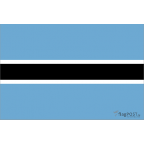 Флаг страны Ботсвана (15x22 см., полиэфирный шелк, сублимационная печать, карман слева)