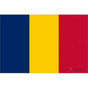 Флаг страны Чад (15x22 см., полиэфирный шелк, сублимационная печать, карман слева)