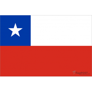 Флаг страны Чили (15x22 см., полиэфирный шелк, сублимационная печать, карман слева)