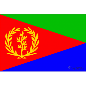 Флаг страны Эритрея (15x22 см., полиэфирный шелк, сублимационная печать, карман слева)