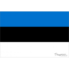 Флаг страны Эстония (15x22 см., полиэфирный шелк, сублимационная печать, карман слева)
