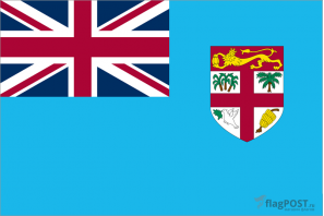 Флаг страны Фиджи (100x150 см., полиэфирный шелк, прямая печать, прошит по периметру, карман слева)