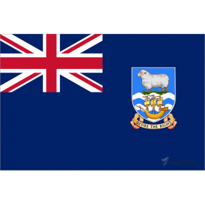 Флаг Фолклендских островов (15x22 см., полиэфирный шелк, сублимационная печать, карман слева)