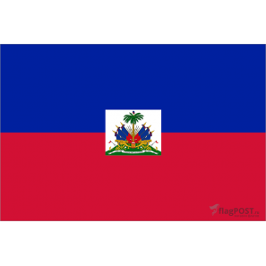 Флаг страны Гаити (15x22 см., полиэфирный шелк, сублимационная печать, карман слева)