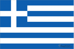 Флаг страны Греция (100x150 см., полиэфирный шелк, сублимационная печать, прошит по периметру, карман слева)