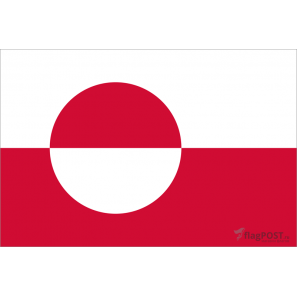 Флаг страны Гренландия (15x22 см., полиэфирный шелк, сублимационная печать, карман слева)