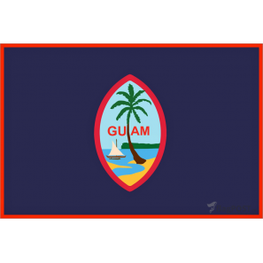 Флаг страны Гуам (15x22 см., полиэфирный шелк, сублимационная печать, карман слева)