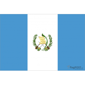 Флаг страны Гватемала (15x22 см., полиэфирный шелк, сублимационная печать, карман слева)