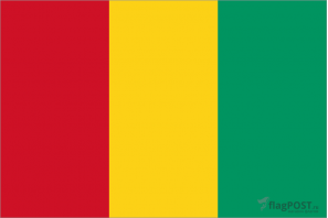 Флаг страны Гвинея (100x150 см., полиэфирный шелк, прямая печать, прошит по периметру, карман слева)