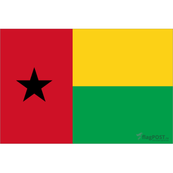 Флаг страны Гвинея-Бисау (15x22 см., полиэфирный шелк, сублимационная печать, карман слева)