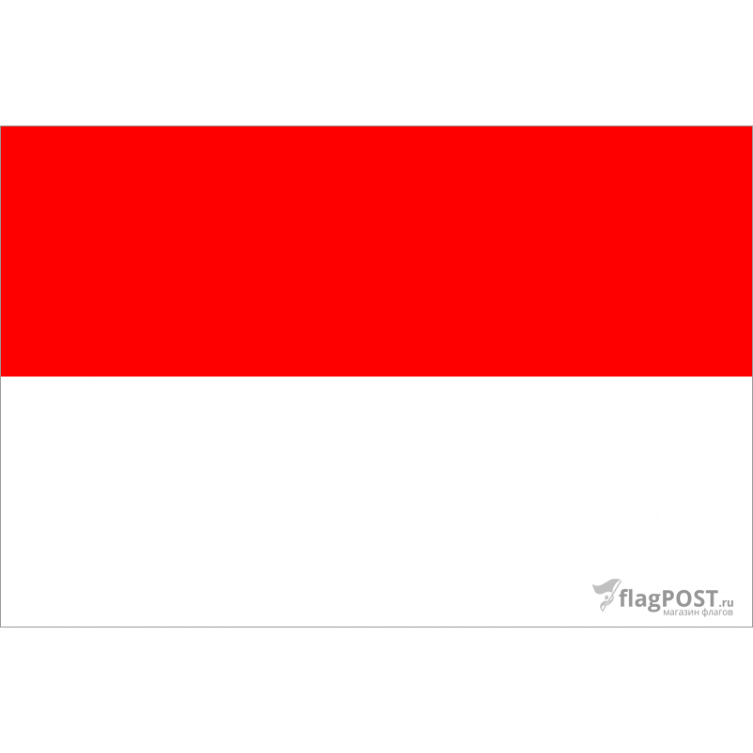 Флаг страны Индонезия (90x135 см., полиэфирный шелк, сублимационная печать, прошит по периметру, карман слева)